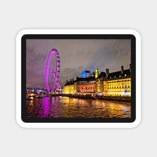 London at night - fine art photo Magnet