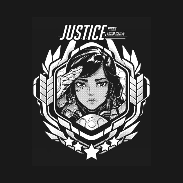 Pharah "Justice Rains From Above!" by RobotCatArt