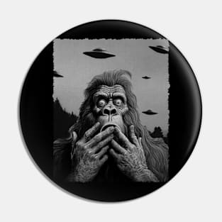 Bigfoot Bliss Embrace the Mystery with Cryptid-Themed Apparel Pin