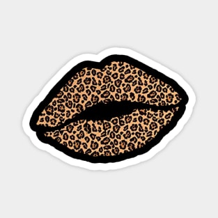 Leopard Lips Wild lips Cheetah Animal Print Trendy Graphic designs Magnet