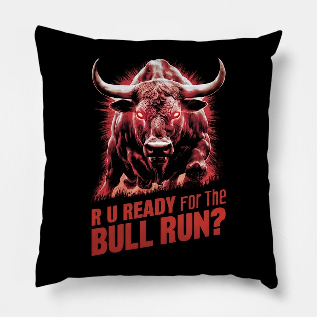 Bull Run' T-shirt Pillow by UrbanBlend