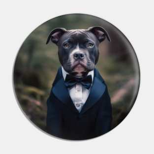 Bossy Staffy Pin