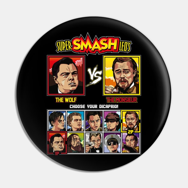 Super Smash Leo - Leonardo Di Caprio Pin by RetroReview