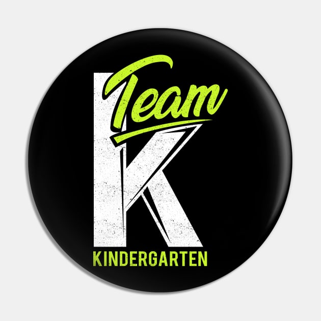 'Team K' Cute Kindergarten Teacher Gift Pin by ourwackyhome