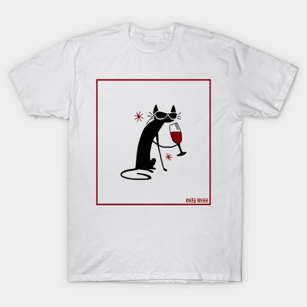 Wine Cat Wine T Shirt Teepublic