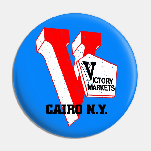 Victory Market Former Cairo NY Grocery Store Logo Pin by MatchbookGraphics