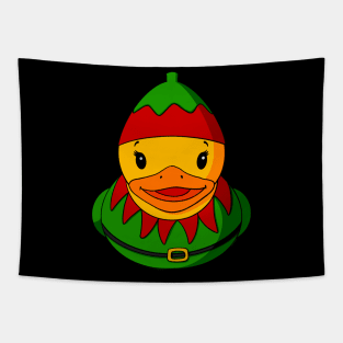 Christmas Elf Rubber Duck Tapestry