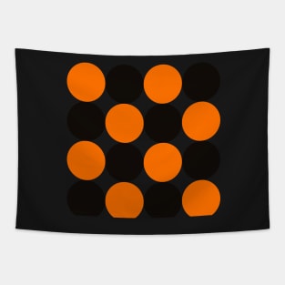 orange and black minimalist design Tapestry