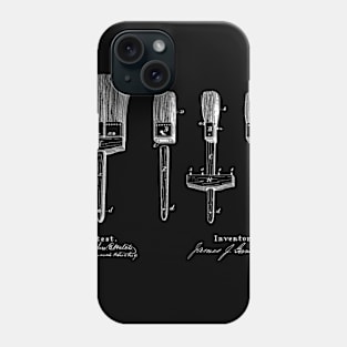 Paint Brushes Vintage Patent Drawing Phone Case