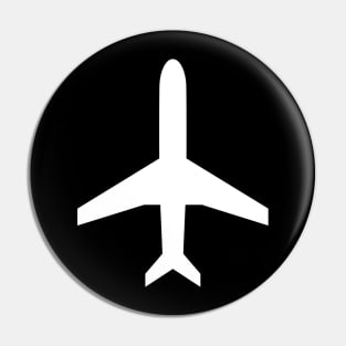 Simple airplane design logo Pin