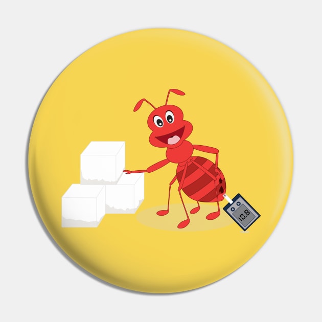 Diabetic Ant Pin by chyneyee