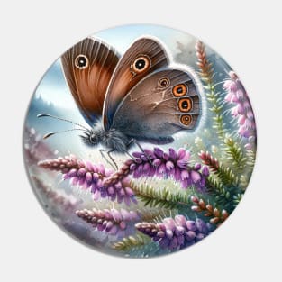 Pop Mountain Ringlet - Watercolor Butterfly Pin