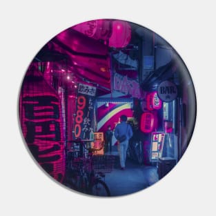 Tokyo Street Neon Synthwave Pin