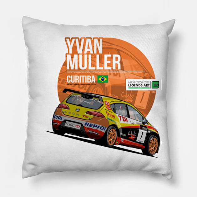 Yvan Muller 2009 Curitiba Pillow by stevenmsparks