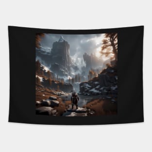 God of war inspired art Tapestry