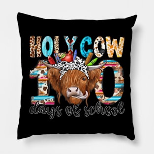 Holy Cow 100 Days Of School 100th Day Smarter Teacher Kids Pillow