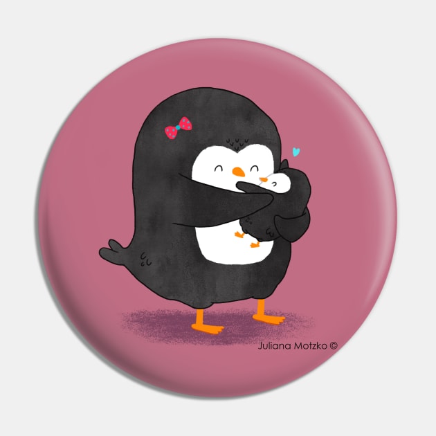 Mom and Baby Penguins Pin by thepenguinsfamily