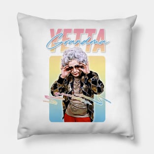 Grandma Yetta  - 90s Style Retro Aesthetic Fan Art Design Pillow