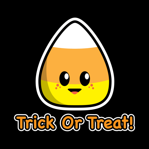 Kawaii Candy Corn Trick Or Treat by HolidayShirts