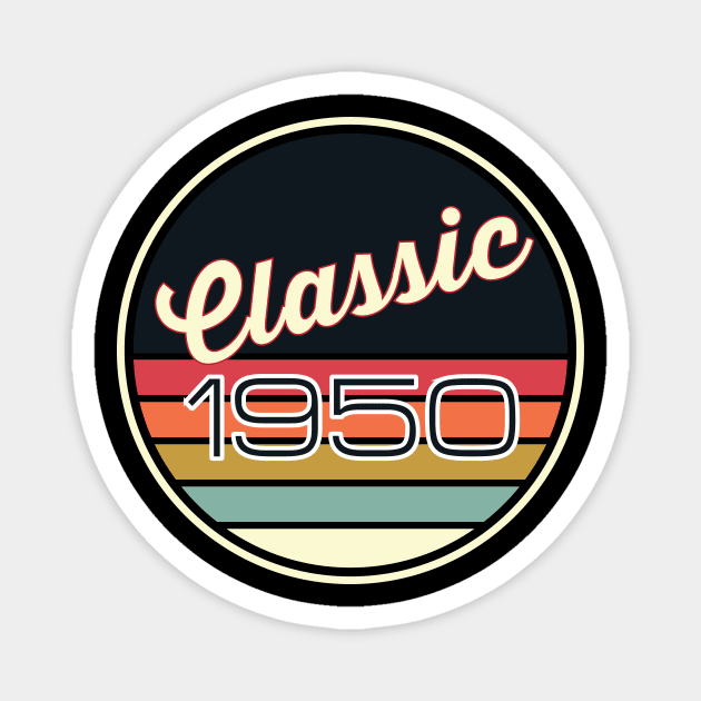 Classic 1950 Birthday Celebration 70 year gift Magnet by Designtigrate