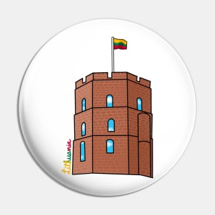 Vilnius Lithuania Castle Tower Pin