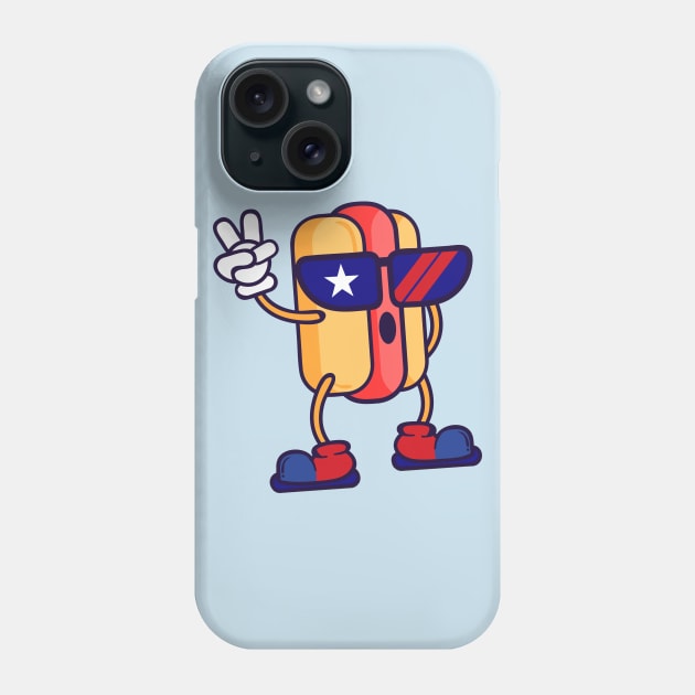 funny american sausage fourth of July gift Phone Case by yassinnox