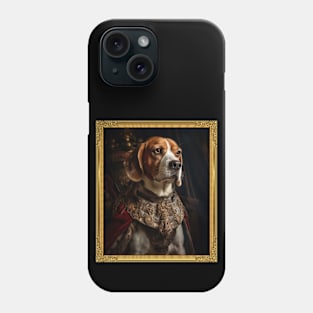 Distinguished Beagle - Medieval English King  (Framed) Phone Case