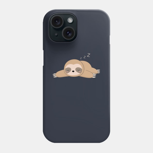 Kawaii Lazy Sloth T-Shirt Phone Case by happinessinatee