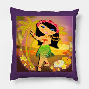 TropoGirl - Tropical Dancer Pillow