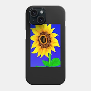 STYLISH SIMPLE SUNFLOWER DARK BLUE BACKGROUND Phone Case