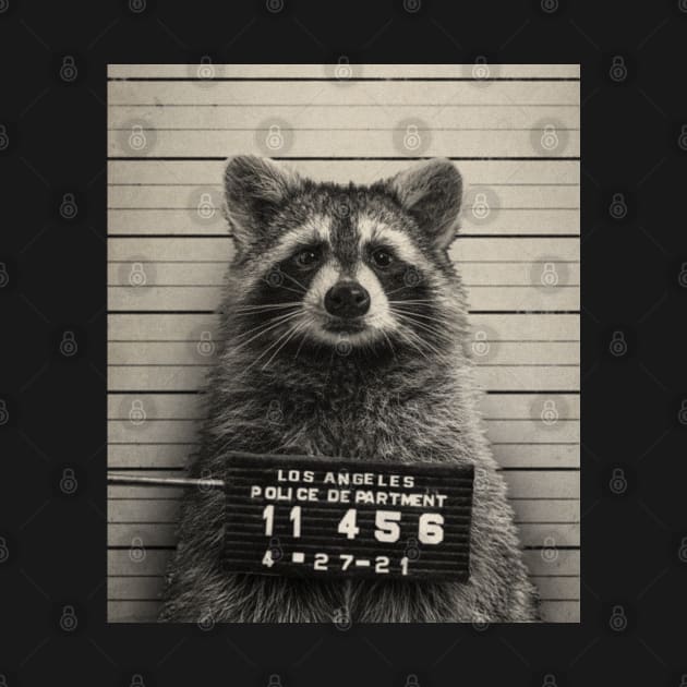 Raccoon Mugshot by © Buck Tee Originals by Buck Tee