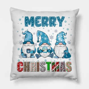 Merry Christmas Gnome Family Funny Xmas Tree Women Men Kids Pillow