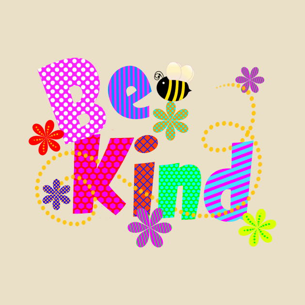 Be Kind Colorful Typography by AlondraHanley