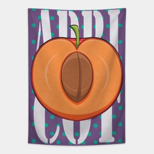 Apricot Retro Poster Tapestry