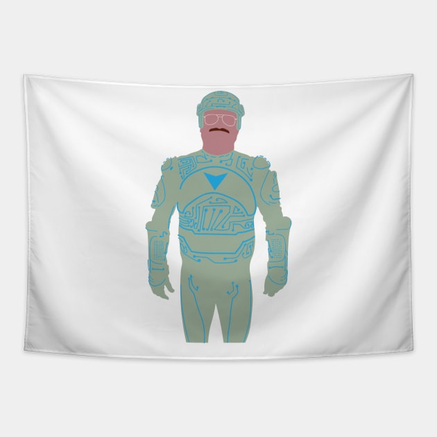 Tron Guy Tapestry by FutureSpaceDesigns