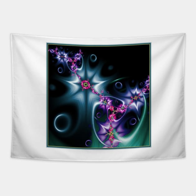 Mandelbrot Star Fractal Tapestry by pinkal