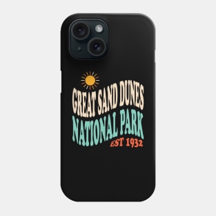 Great Sand Dunes National Park Retro Typography Phone Case