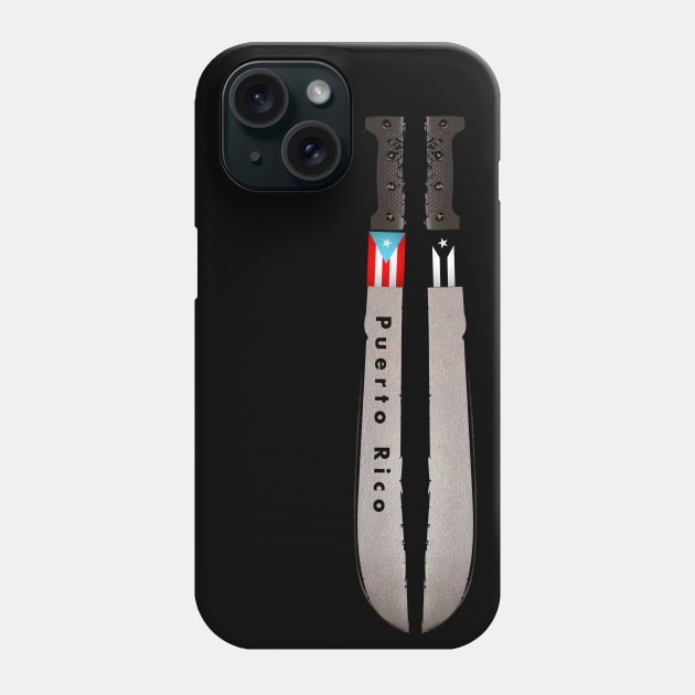 Puerto Rico Machete Flags Phone Case by SoLunAgua