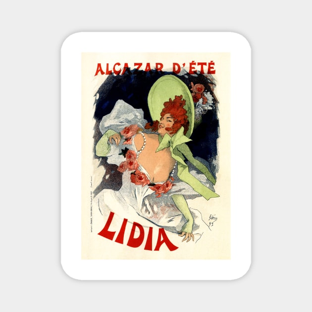 LILY DE LIDIA French Belle Epoque Cabaret Dance Performance Vintage Theatre Magnet by vintageposters