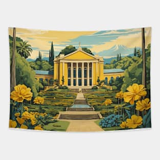 Botanical Garden of Curitiba Brazil Vintage Tourism Travel Poster Tapestry