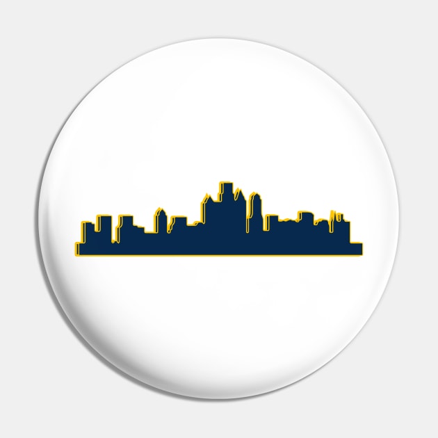 Philly Skyline Drexel Sticker Pin by AashviPatel