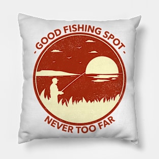 Good fishing spot (day) Pillow