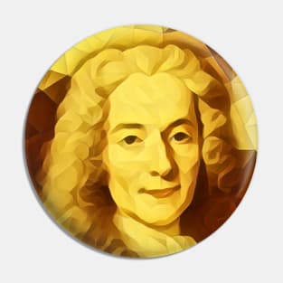 Voltaire Golden Portrait | Voltaire Artwork 9 Pin