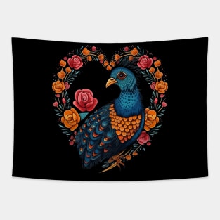 Pheasant Valentine Day Tapestry