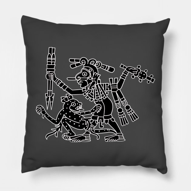 Xochipilli the god of art, games, dance, flowers and song! Pillow by idrockthat