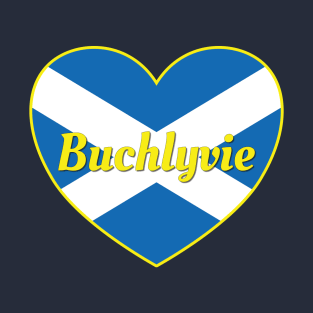 Buchlyvie Scotland UK Scotland Flag Heart T-Shirt