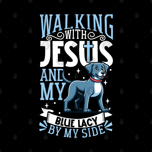 Jesus and dog - Blue Lacy by Modern Medieval Design