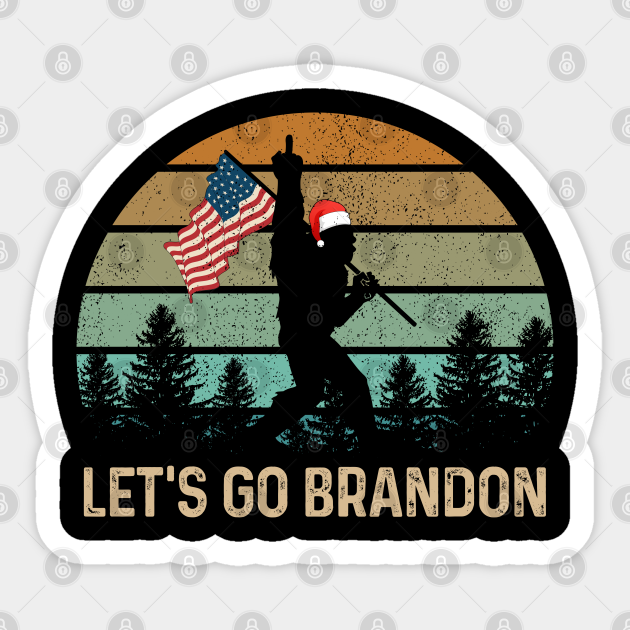 Let's Go Brandon Bigfoot Sasquatch Christmas - Lets Go Brandon - Sticker