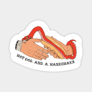 hot dog and a handshake Magnet