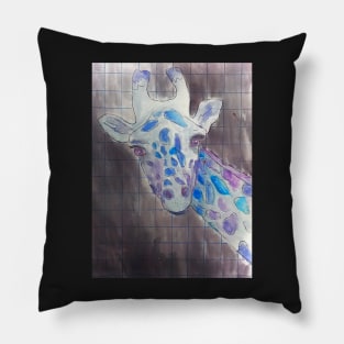 Blue Giraffe Pillow